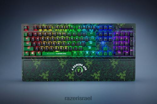 Razer X *A Bathing Ape blackwidow v3 - מתג ירוק - אנחנו VZ2D4V60 מקלדת ירוק