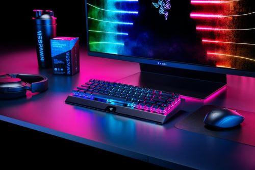 Razer blackwidow v3 mini hyperspeed - מהדורת פנטום - מתג צהוב - us VZ2D4V64 מקלדת שָׁחוֹר