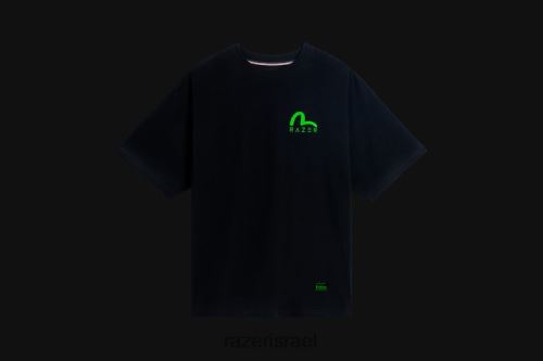 Razer חולצת טריקו בהדפס evisu daicock VZ2D4V191 לבוש צבע אחד