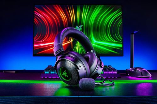 Razer kraken v3 hypersense VZ2D4V95 אודיו למשחקים צבע אחד