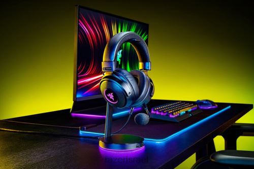 Razer kraken v3 hypersense VZ2D4V95 אודיו למשחקים צבע אחד